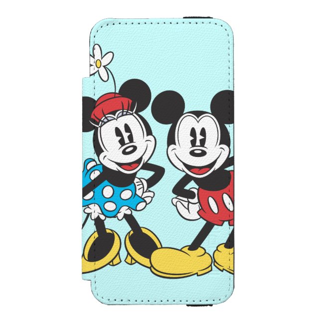 Coque Portefeuille Incipio Pour iPhone Mickey & Minnie | Paire classique (Folio Devant)