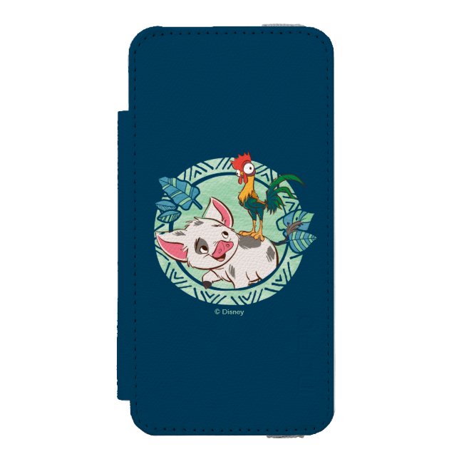 Coque Portefeuille Incipio Pour iPhone Moana| Pua et Heihei Voyagers (Folio Devant)