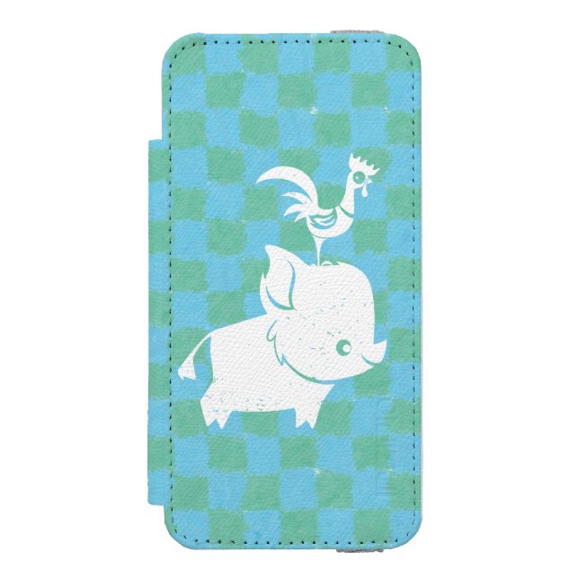 Coque Portefeuille Incipio Pour iPhone Moana| Pua & Heihei - Silhouette (Folio Devant)