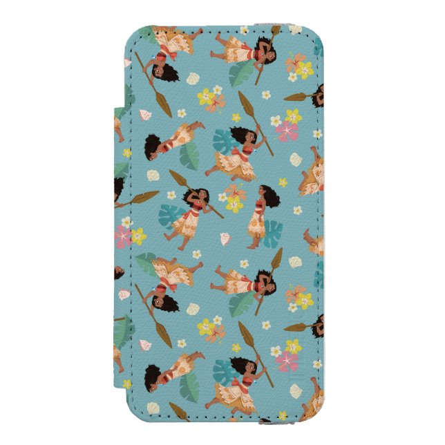 Coque Portefeuille Incipio Pour iPhone Moana| Schéma floral (Folio Devant)