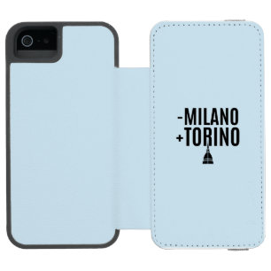 Coque-portefeuille iPhone 5 Incipio Watson™ Moins de Milan, Plus de Turin - Ironie Savoyarde