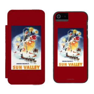 Coque-portefeuille iPhone 5 Incipio Watson™ Montage de Sonja Henje d'affiche de Sun Valley