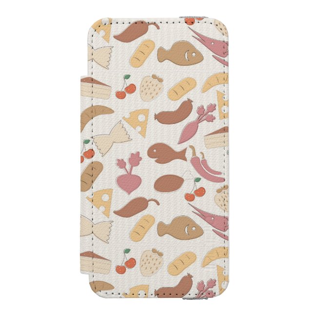 Coque Portefeuille Incipio Pour iPhone Motif 2 de nourriture (Folio Devant)