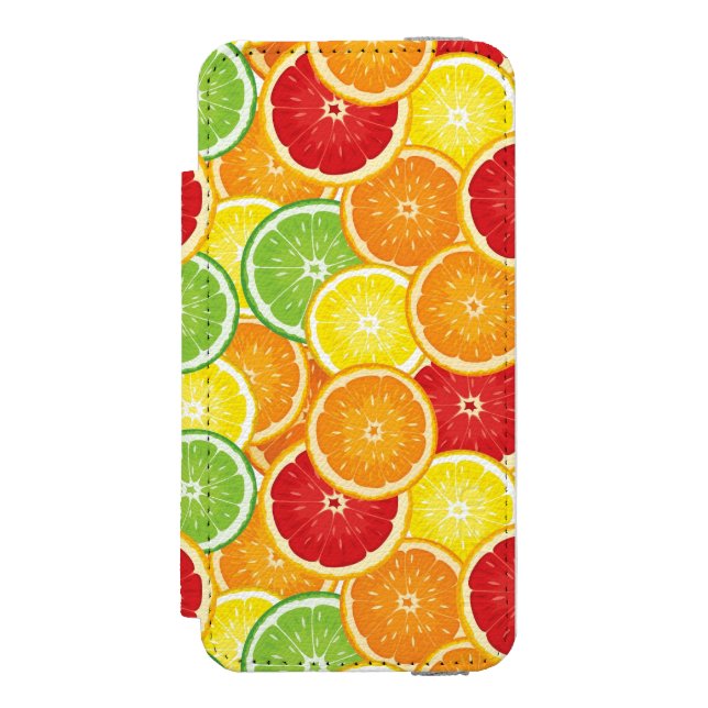 Coque Portefeuille Incipio Pour iPhone Motif avec des agrumes (Folio Devant)