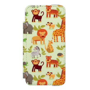 Coque-portefeuille iPhone 5 Incipio Watson™ Motif avec des animaux de bande dessinée