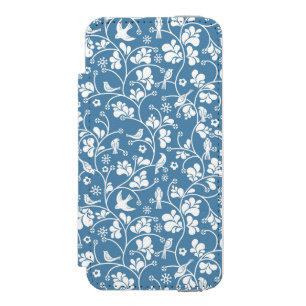 Coque-portefeuille iPhone 5 Incipio Watson™ motif avec les oiseaux et l'ornement de plantes