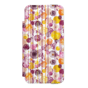 Coque-portefeuille iPhone 5 Incipio Watson™ Motif blanc rayé tacheté