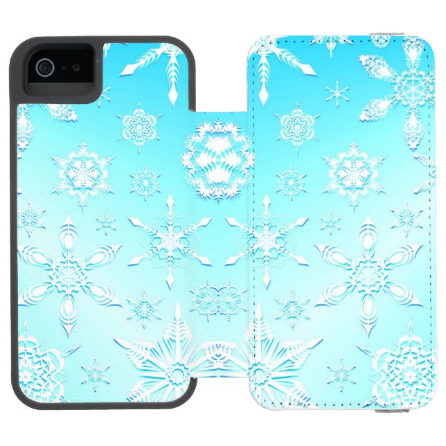 Coque Portefeuille Incipio Pour iPhone Motif Crystal Snowflakes (Folio Ouvert)