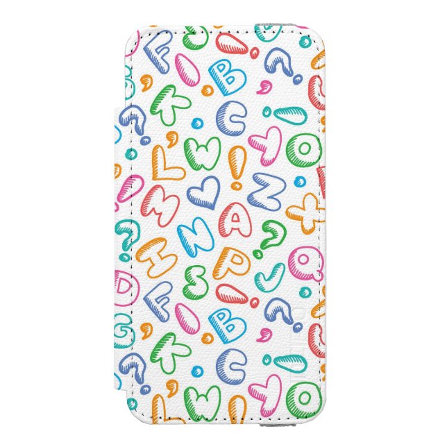 Coque Portefeuille Incipio Pour iPhone motif d'alphabet (Folio Devant)