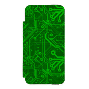 Coque-portefeuille iPhone 5 Incipio Watson™ Motif de carte électronique de vert