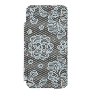 Coque-portefeuille iPhone 5 Incipio Watson™ Motif de dentelle, cru 6 de fleur