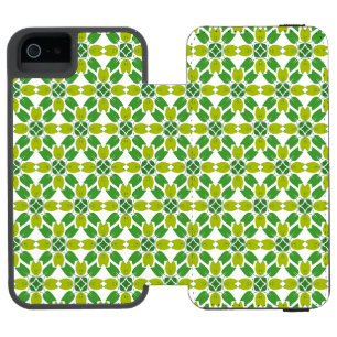 Coque-portefeuille iPhone 5 Incipio Watson™ Motif de feuille, motif de feuilles, feuilles vert