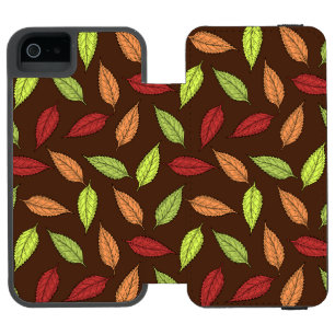Coque-portefeuille iPhone 5 Incipio Watson™ Motif de feuilles, feuilles colorées, feuilles d'a