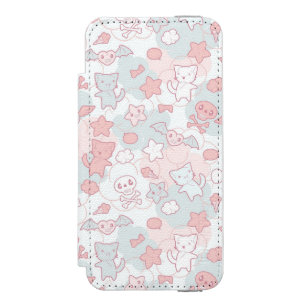 Coque-portefeuille iPhone 5 Incipio Watson™ motif de kawaii avec le griffonnage