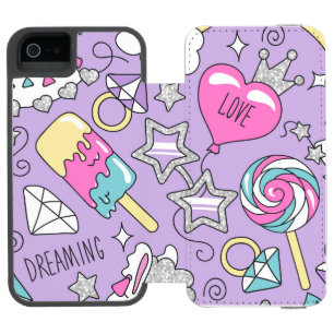 Coque-portefeuille iPhone 5 Incipio Watson™ Motif de lama 1