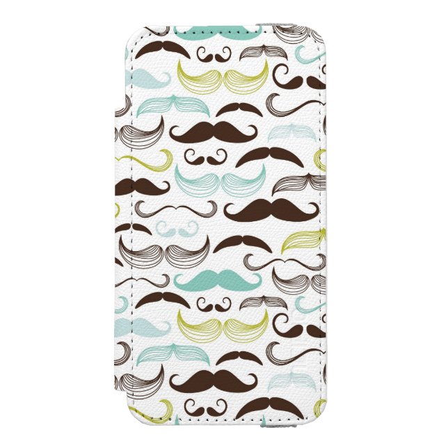 Coque Portefeuille Incipio Pour iPhone Motif de moustache, rétro style 2 (Folio Devant)