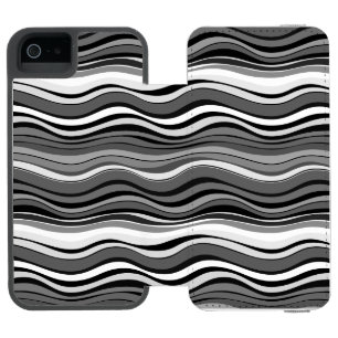 Coque-portefeuille iPhone 5 Incipio Watson™ Motif de ondulations monochromes