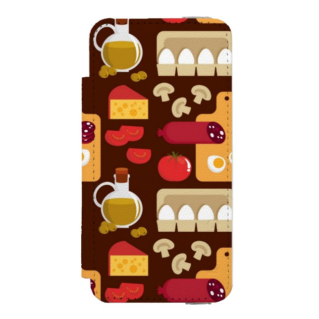 Coque Portefeuille Incipio Pour iPhone Motif de pizza (Folio Devant)
