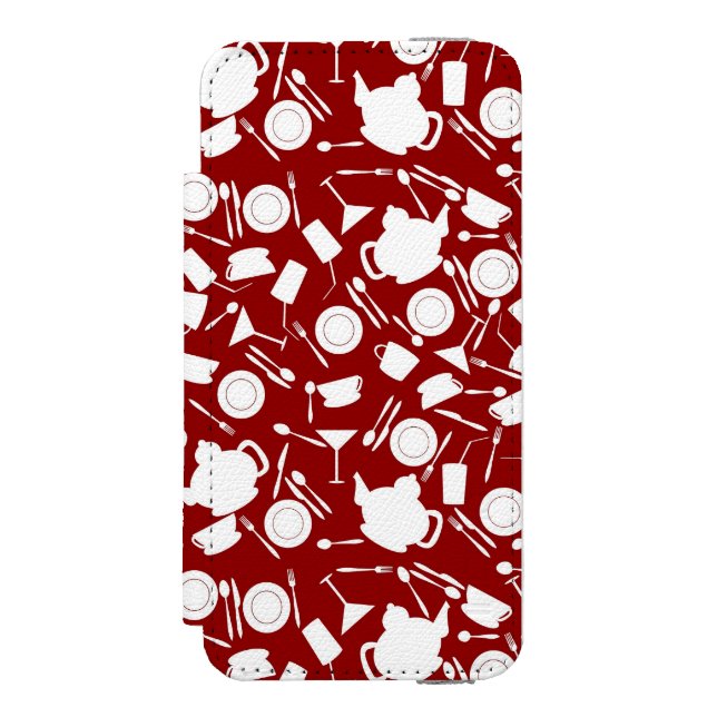 Coque Portefeuille Incipio Pour iPhone Motif d'éléments de cuisine (Folio Devant)