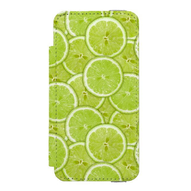 Coque Portefeuille Incipio Pour iPhone Motif des tranches vertes de chaux (Folio Devant)