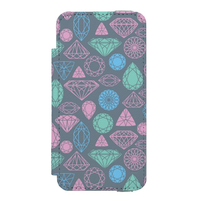 Coque Portefeuille Incipio Pour iPhone Motif d'icône de pierre gemme (Folio Devant)