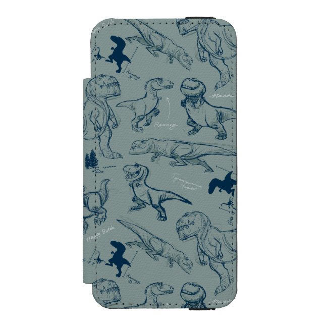 Coque Portefeuille Incipio Pour iPhone Motif Dinosaur Sketch (Folio Devant)