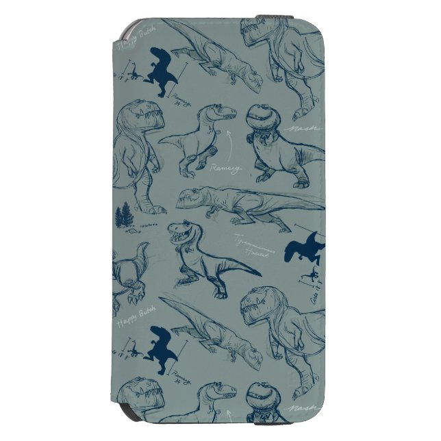 Coque Portefeuille Incipio Pour iPhone Motif Dinosaur Sketch (Folio Devant)