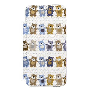Coque-portefeuille iPhone 5 Incipio Watson™ motif d'un ours de nounours de jouet