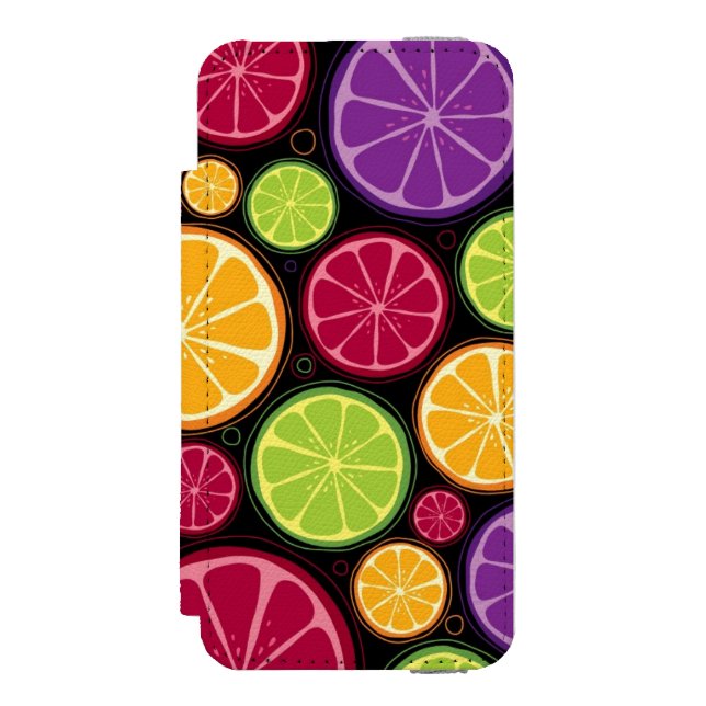 Coque Portefeuille Incipio Pour iPhone Motif et arrière - plan oranges (Folio Devant)