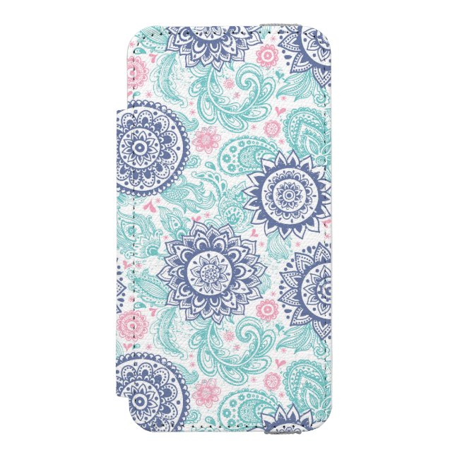 Coque Portefeuille Incipio Pour iPhone Motif ethnique de Paisley (Folio Devant)