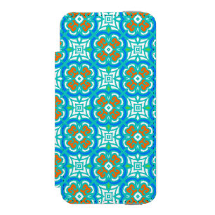 Coque-portefeuille iPhone 5 Incipio Watson™ Motif ethnique turquoise