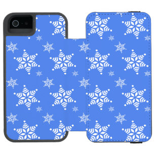 Coque-portefeuille iPhone 5 Incipio Watson™ Motif Flocon de Neige, Flocons de Neige Blancs, Ne