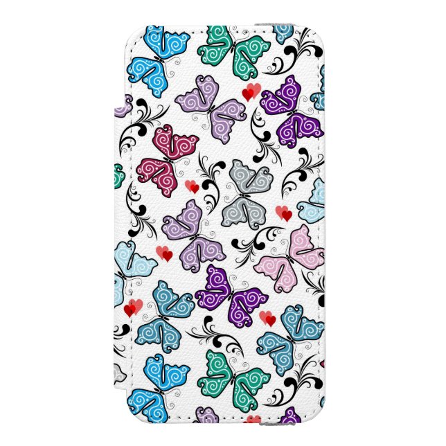 Coque Portefeuille Incipio Pour iPhone Motif floral de Valentine (Folio Devant)