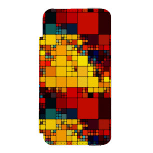 Coque-portefeuille iPhone 5 Incipio Watson™ Motif géométrique d'arc-en-ciel vibrant abstrait