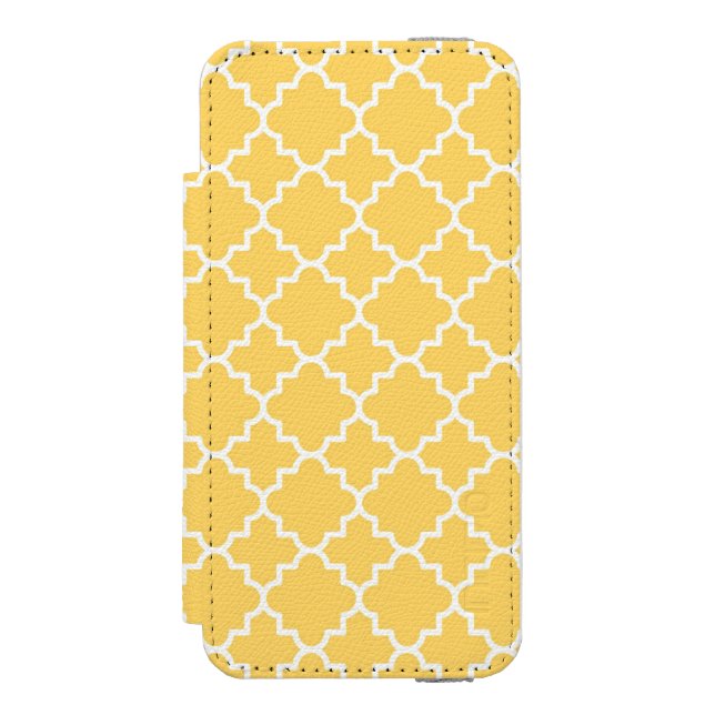 Coque Portefeuille Incipio Pour iPhone Motif jaune de Quatrefoil (Folio Devant)