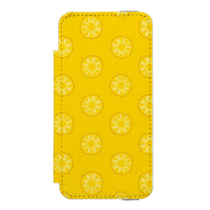 Coque-portefeuille iPhone 5 Incipio Watson™ Motif jaune de tranches d'ananas