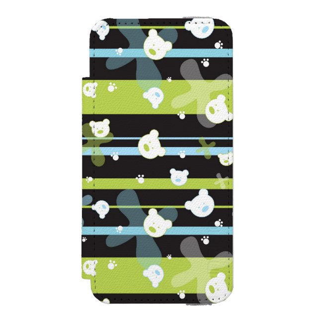 Coque Portefeuille Incipio Pour iPhone Motif mignon avec peu d'ours (Folio Devant)