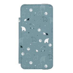 Coque-portefeuille iPhone 5 Incipio Watson™ motif montrant un polaire mignon