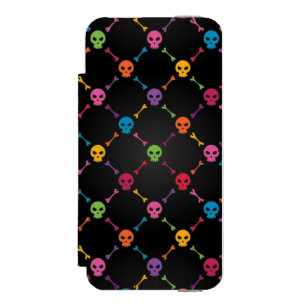 Coque-portefeuille iPhone 5 Incipio Watson™ Motif multicolore avec des crânes
