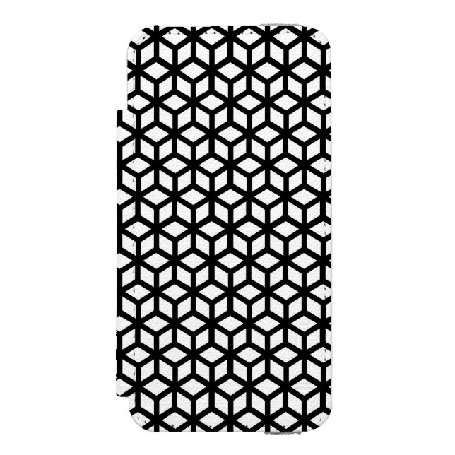 Coque Portefeuille Incipio Pour iPhone Motif noir et blanc de cube (Folio Devant)