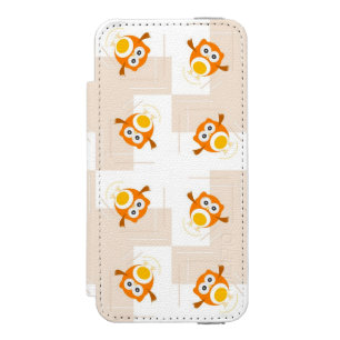 Coque-portefeuille iPhone 5 Incipio Watson™ Motif orange d'illustration de hibou