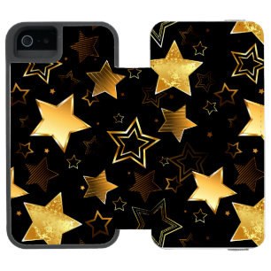 Coque-portefeuille iPhone 5 Incipio Watson™ Motif sans couture avec étoiles d'or