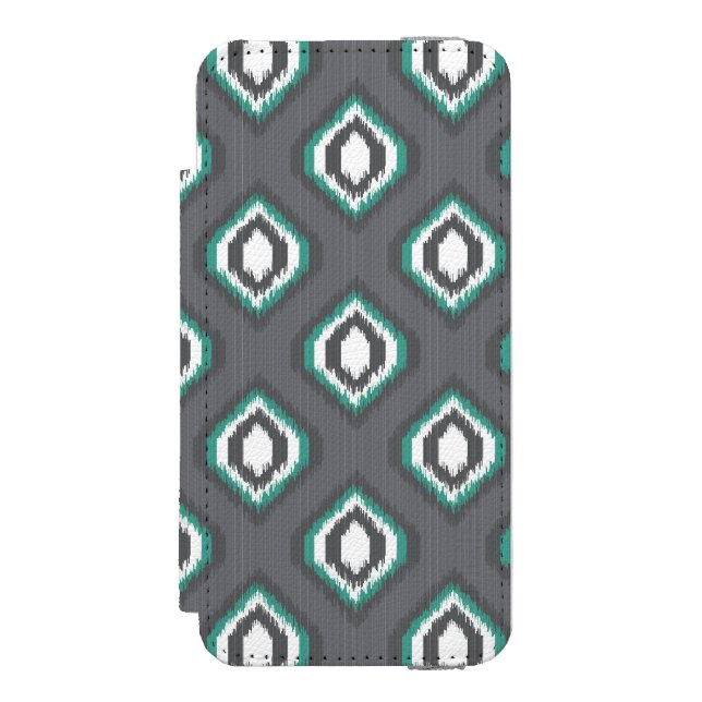 Coque Portefeuille Incipio Pour iPhone Motif tribal de rétro ikat géométrique (Folio Devant)