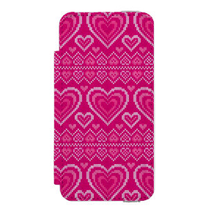Coque-portefeuille iPhone 5 Incipio Watson™ Motif tricoté par Saint-Valentin 2