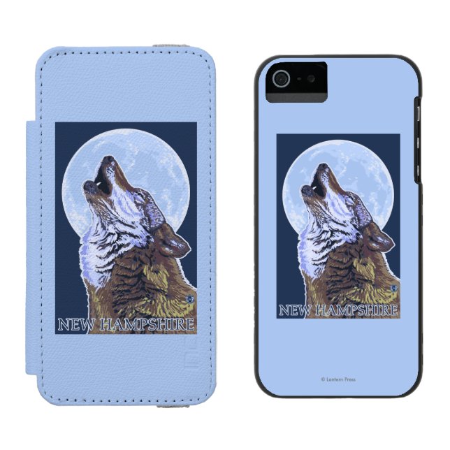 Coque Portefeuille Incipio Pour iPhone Nouveau loup de HampshireHowling (Côté par côté)