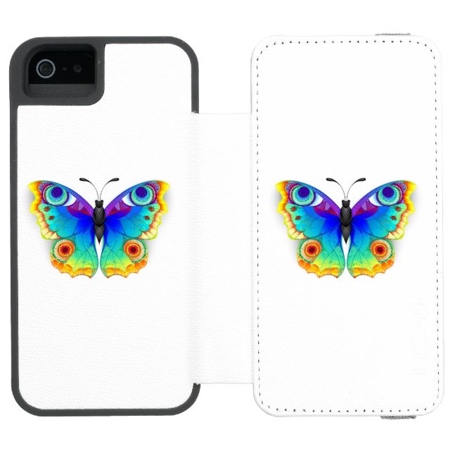 Coque Portefeuille Incipio Pour iPhone Oeil de paon arc-en-ciel (Folio Ouvert)