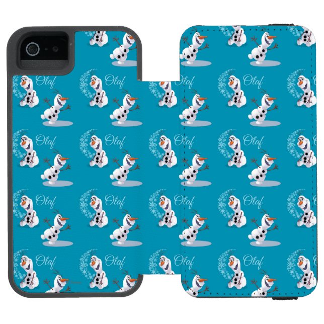 Coque Portefeuille Incipio Pour iPhone  Olaf| Vague de flocons de neige (Folio Ouvert)