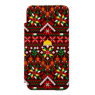 Coque-portefeuille iPhone 5 Incipio Watson™ Palestine Tatreez Broderie traditionnelle