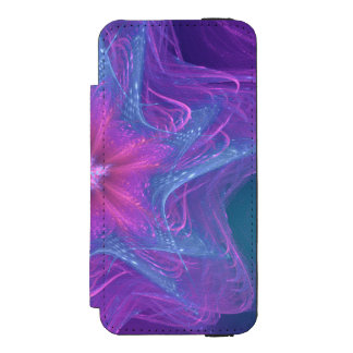 Coque-portefeuille iPhone 5 Incipio Watson™ Palette de cyan délicate fractale