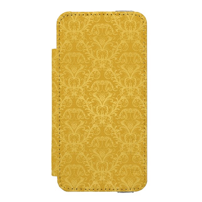 Coque Portefeuille Incipio Pour iPhone Papier peint floral d'or de luxe (Folio Devant)